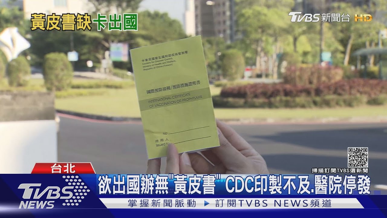 欲出國辦無「黃皮書」　CDC印製不及、醫院停發