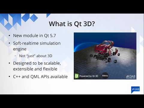 Qt 3D: integrating 3D into user interfaces–Giuseppe D'Angelo, KDAB