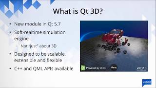 Qt 3D: integrating 3D into user interfaces–Giuseppe D&#39;Angelo, KDAB