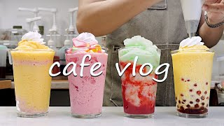 💛Cafe Vlog Collection/Tropical Vibes Only — Mango Yogurt Bliss🥭Cafe Vlog/ASMR/카페브이로그/no bgm