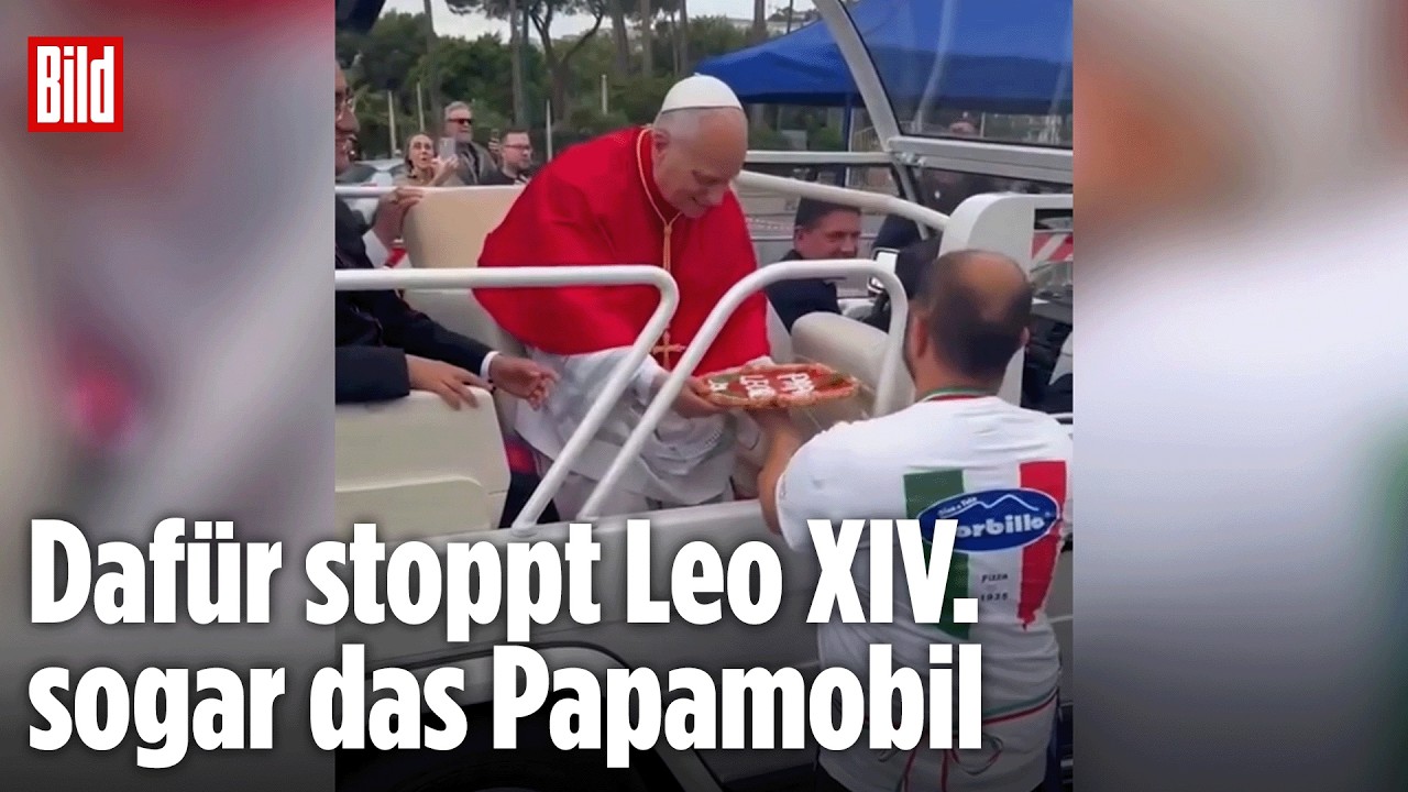 NEAPEL: Papst Leo XIV. hält in Neapel für besondere Pizza-Lieferung