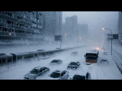 Spain storm turns Madrid into ice zone! Heavy snowfall buries streets and cars