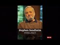 Stephen Sondheim passes away (1930 - 2021) (USA) - BBC News - 27th November 2021
