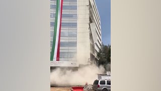 Moment huge slabs fall from building after Mexico earthquake