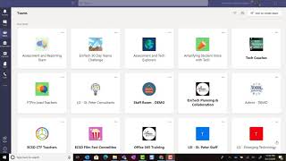 01 Creating a Staff Team in Microsoft Teams 2020