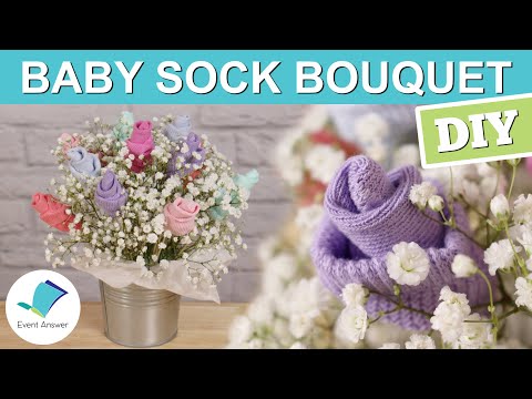 Baby Sock Bouquet | DIY Baby Shower Gift