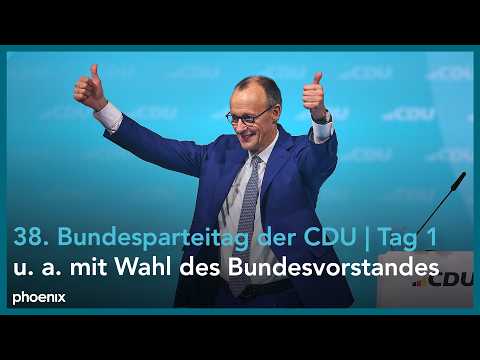 38. Bundesparteitag der CDU | Tag 1: u. a. mit Wahl des Bundesvorstandes | 20.02.2026