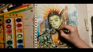 ASHES by Rufus Wainwright / Music &amp; Lyrics / &amp; Art Drawing Painting