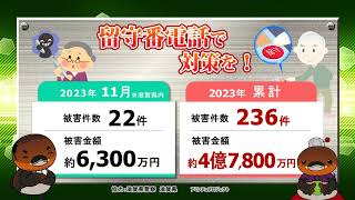 特殊詐欺！滋賀県内 2023年11月の被害状況