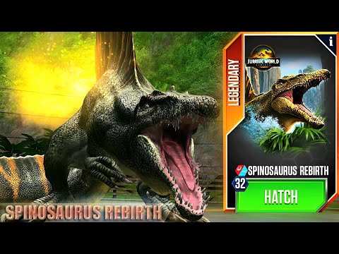 NEW SPINOSAURUS REBIRTH MAX LEVEL 40 | JURASSIC WORLD THE GAME
