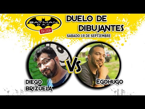 Duelo de dibujantes - Egohugo vs Diego Brizuela #BatmanDay Arg.