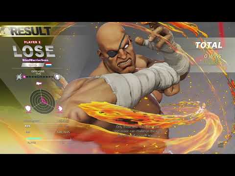 Street Fighter V AE - Y-O-G-A (Sagat) vs. BlindWarriorSven (Ken)