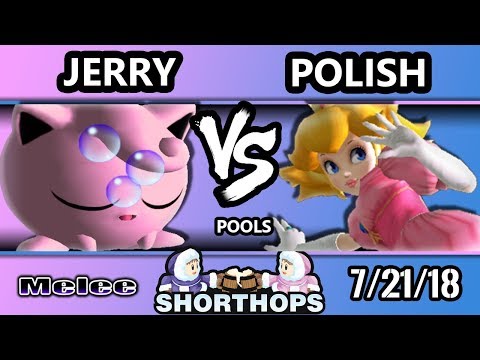 SH 1 SSBM - Polish (Peach) Vs. Jerry (Jigglypuff) - Smash Melee Pools A - WR4