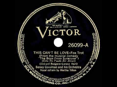 1939 HITS ARCHIVE: This Can’t Be Love - Benny Goodman (Martha Tilton, vocal)
