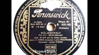 Melancholy   Jack Winn (Johnny Dodds´ Black Bottom Stompers)