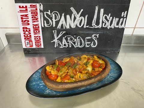 İspanyol Usulü Karides Güveçte Yada Saplı Döküm Tavada Yada Tabakta Nasıl Yapılır