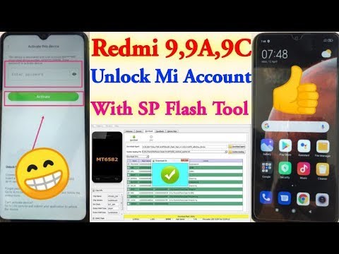 Xiaomi Redmi 9C Bypass Mi Account and FRP locked Bootloader WITH SPFLASH