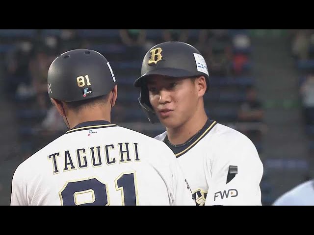 【2回表】バファローズ・ルーキーの来田が先制のタイムリーヒットを放つ!! 2021/8/14 M-B