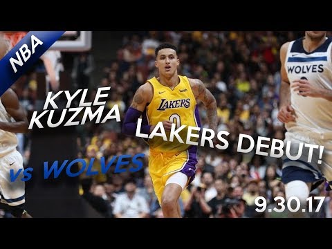 Kyle Kuzma LAKERS DEBUT Preseason Highlights vs Timberwolves // 19 PTS, 5 REB // 9.30.17