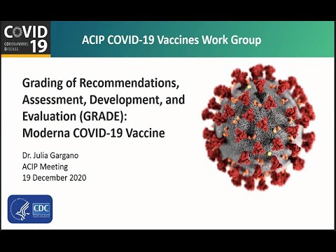 December 19, 2020 ACIP Meeting - GRADE: Moderna COVID-19 vaccine