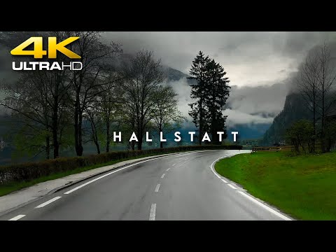 Driving to Hallstatt Austria🇦🇹 from Bad Goisern on a MOODY MORNING | Relaxing Front Window View