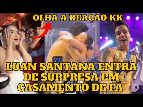 Luan Santana makes a SURPRISE appearance at a FAN'S WEDDING and MOVES her and the guests "A dream"