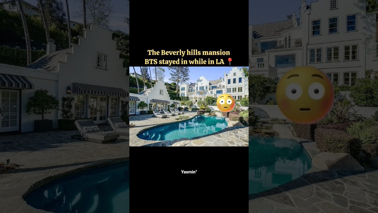 the Beverly Hills mansion BTS stayed in while in LA 📍  just look at the view wow 😳 #taekook #fur
