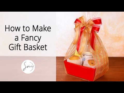 How to make easy fancy gift basket