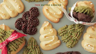 [크리스마스🎄] 트리 버터링 쿠키 만들기 : Christmas Tree Butter Cookies Recipe | Cooking tree