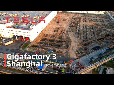 (November 25  2021)Tesla Gigafactory 3 Shanghai 4K Video