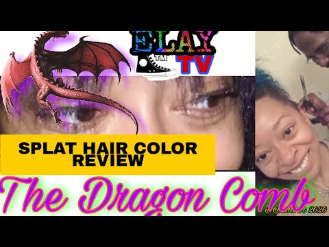 Elay TV  Dragon Comb 🐲 - Splat Hair Dye Berry Blast HAIR REVIEW