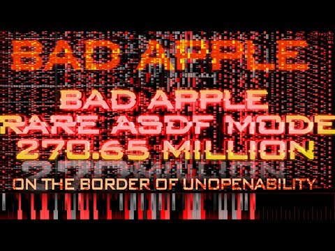 {[Black MIDI]} Bad Apple Rare ASDF Mode 270.65 Million (Total NO LAG)