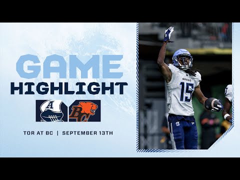 CFL Game Highlights - Toronto Argonauts vs. BC Lions - September 14, 2024
