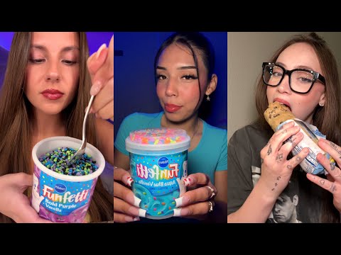 TIKTOK Funfetti Icing/Frosting & Cookie Dough Mukbang Compilation!