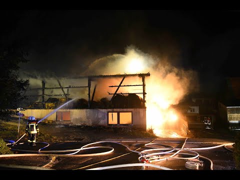 Vollbrand einer Scheune in Zuzenhausen - 300.000,- Euro Sachschaden - Polizei ermittelt