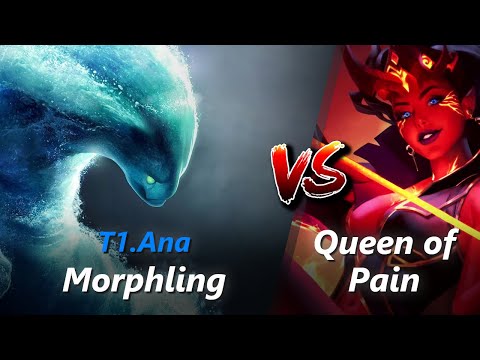 Ana safelane Morphling vs Queen of Pain/Tiny | First 10 minutes