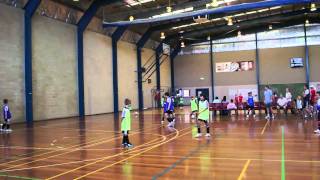 preview picture of video 'goal on court 1 - kwinana city junior indoor soccer'