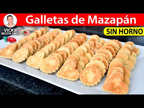 GALLETAS DE MAZAPÁN SIN HORNO | Vicky Receta Facil Video