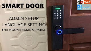 Tuya Smart Door Setup, Language Setting, Passage mode