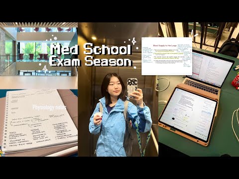 med school exam vlog 🫁 how to productively study with friends, respiratory system week, life updates