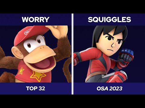 OSA 2023 Singles - worry (Diddy Kong) vs. Squiggles (Mii Brawler) - SSBU Tournament