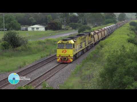 Aurizon Diesel Locomotives 6022 & 6025 - Grain Train - January 2022