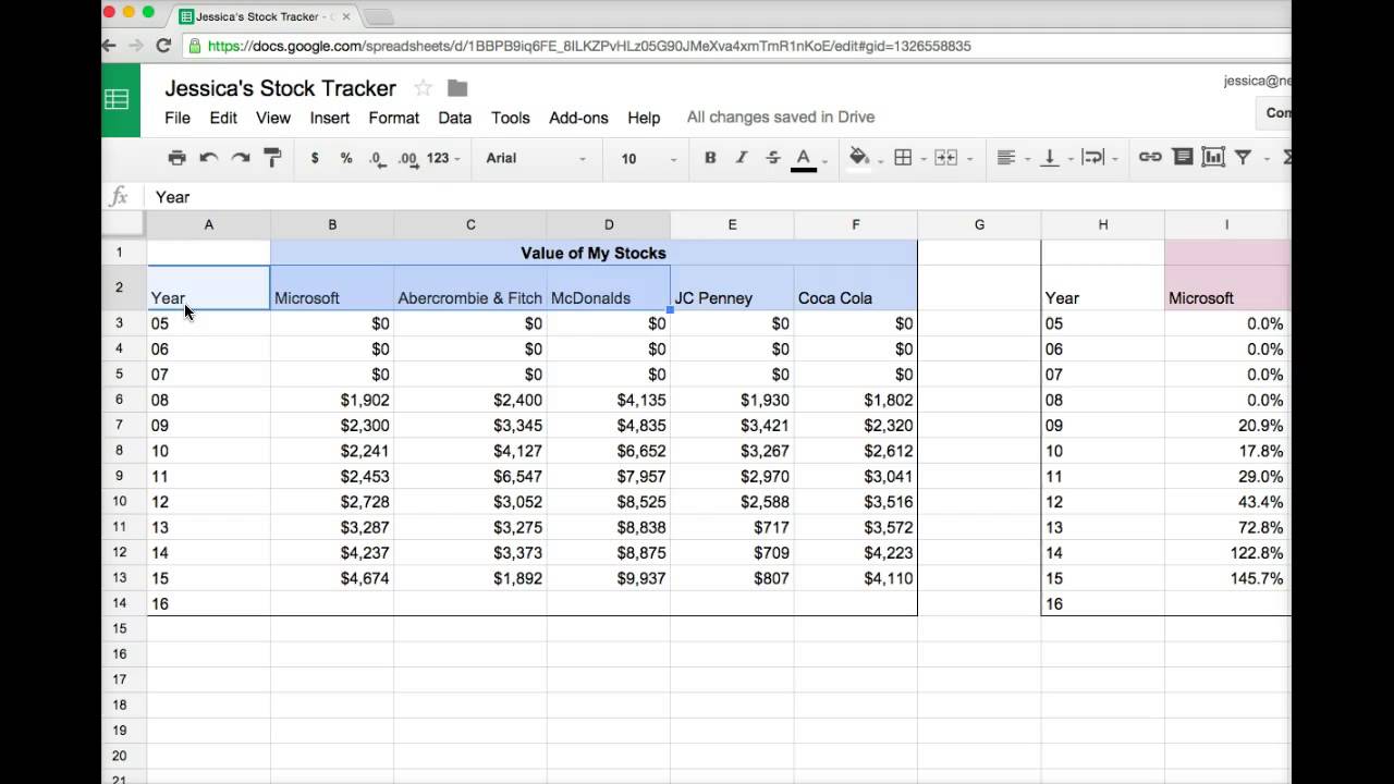 Spreadsheets: Create a Multi Line Graph