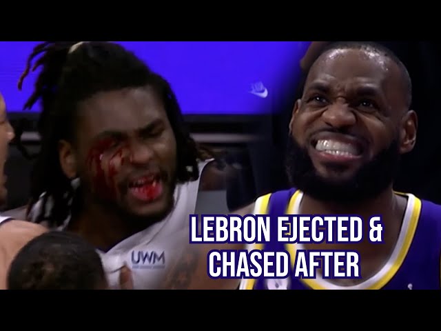 Isaiah Stewart charges LeBron after being bloodied, a breakdown