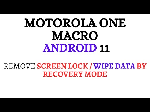 How to Hard Reset MOTOROLA One Macro - Remove Screen Lock / Wipe Data by Recovery Mode