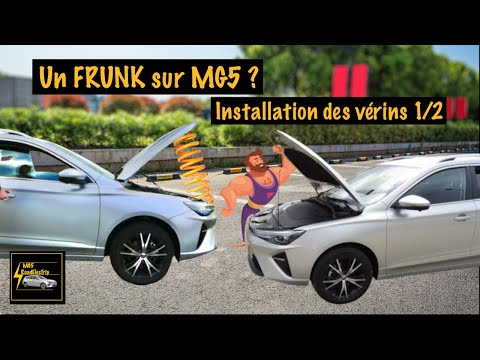 Un FRUNK sur MG5, Montage des vérins pour un accès facile 1/2