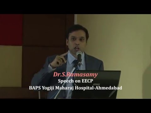 Dr.S.Ramasamy EECP Expert and Consultant presenting EECP in BAPS Yogiji Maharaj Hospital