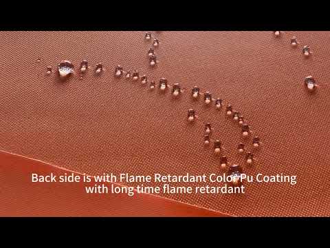 Polyester 600D Waterproof Oxford Fabric with Flame Retardant Pu Coating CPAI-84 Standard