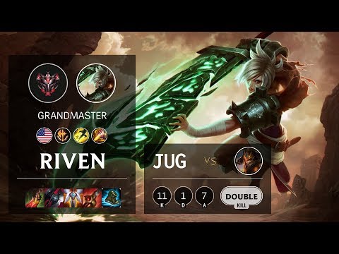 Riven Jungle vs Jarvan IV - NA Grandmaster Patch 10.11
