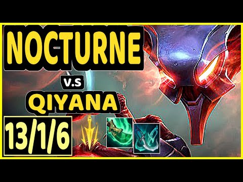 SELFMADE (NOCTURNE) vs QIYANA - QUADRAKILL 13/1/6 KDA JUNGLE CHALLENGER GAMEPLAY - EUW